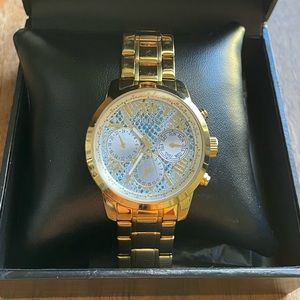 Guess Watch.  Gold w/Snakeskin
